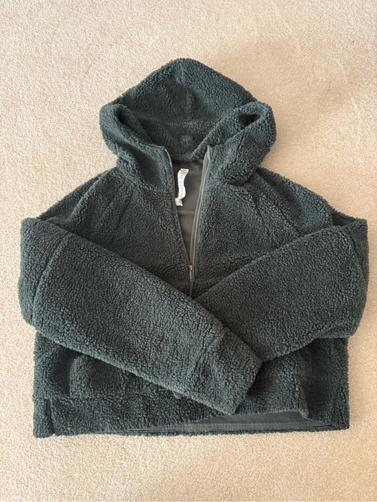 lululemon athletica Jackets & Blazers - Lululemon Cozy Hooded Sherpa Jacket - Dark Green